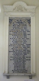 Photograph - Colour, Clare Gervasoni, Honour Board for City of Ballarat Free  Library Presidents, 1879-1932, 10/09/2012