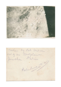 Photograph - digital, Bah Wilson, Aerial photograph of Palestine taken during World War One, 1918, 1918