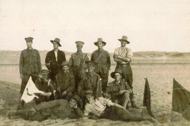 Photograph - digital, Eddie and Frank Boyce in Egypt along with other Soldiers