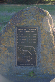Photograph - colour, Clare Gervasoni, Langi Willi Soldier Settlement 1954 Memorial, 2014, 07/09/2014