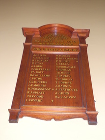 Photograph, Yvon Davis, Ballarat railway Station World War One Honour Board