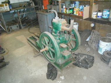 Photograph of stationary engine in situ