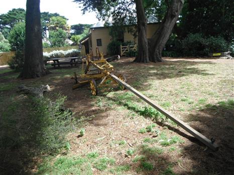 horse drawn grader in situ