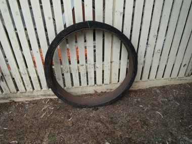 photograph of tyre in situ