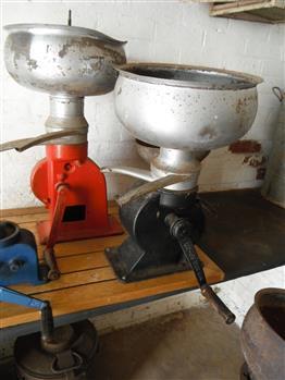 photograph of milk separator in situ