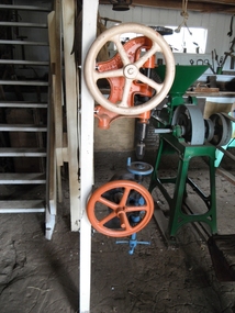 Photograph of drill press in situ