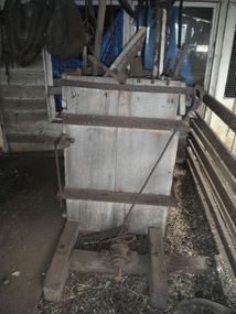 wool press in a shed
