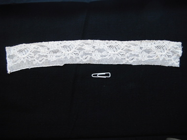 photograph of lace trim on black