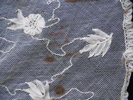 detail of the lace fichu