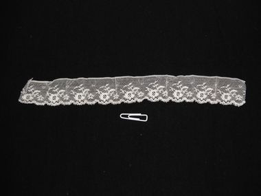 length of lace piece on black