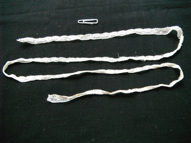photograph of white lace trim