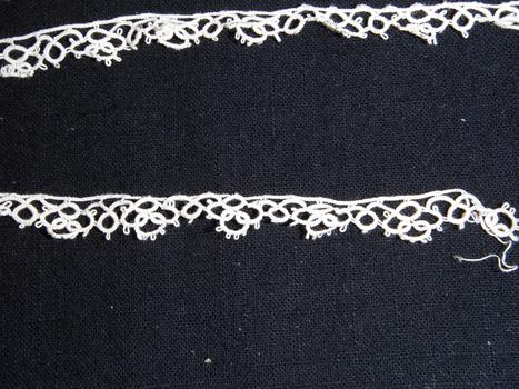 detail of length of tatted lace trim