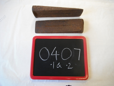 two wedges with a blackboard