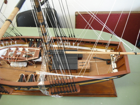 lady nelson model ship in glass