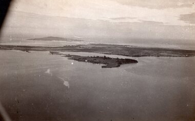 Photograph - Black and white aerial photograph