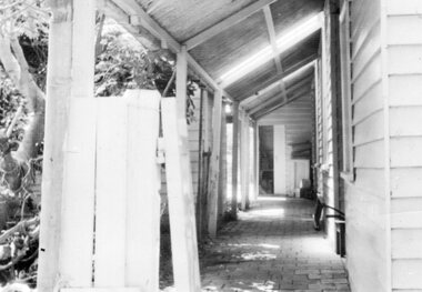 Photograph - Black and white photograph of Amess House, c.1953