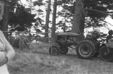 Photograph - Photograph of Ted Jenkins on a tractor, c.1951