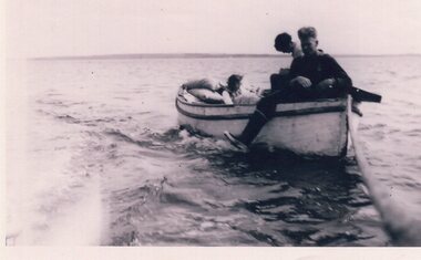 Photograph - Photograph of people in a whaleboat, 09/03/1997