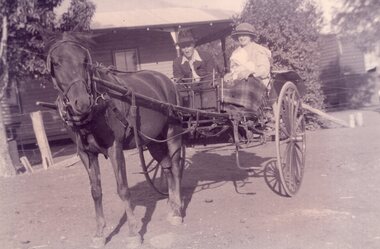 Photograph - Photograph of people on a horse drawn cart