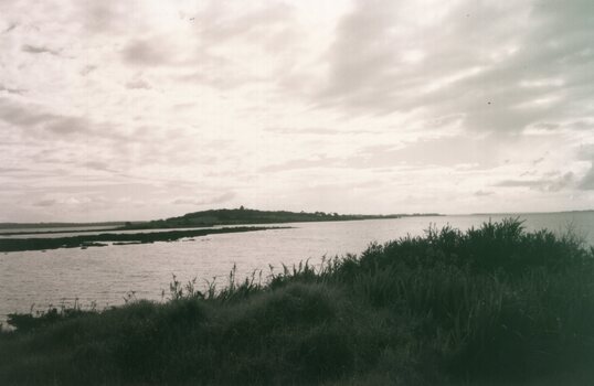 Photograph of shoreline and islands