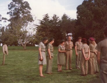 Group photograph of cubs and brownies