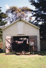 Photograph of man and horse