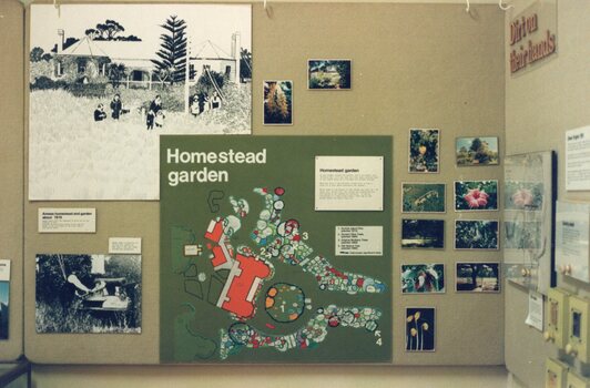 Photograph of the 'Homestead Garden' Visitor's Centre Display