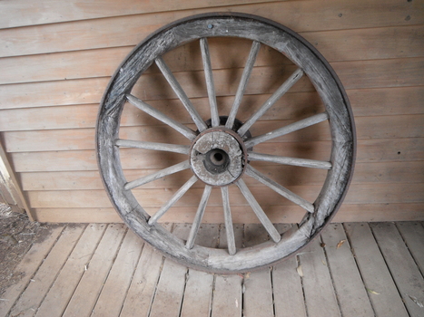 photograph of wheel in situ