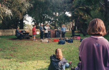 Photograph of children playing in a band