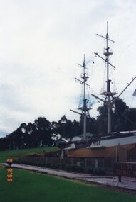 Photograph of a display replica ship
