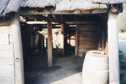 Photograph of a part of a barn