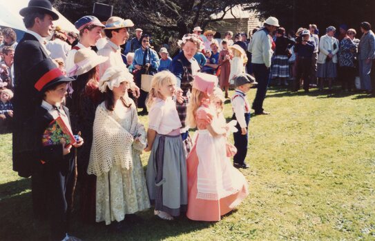 Group photograph of people in historical dress