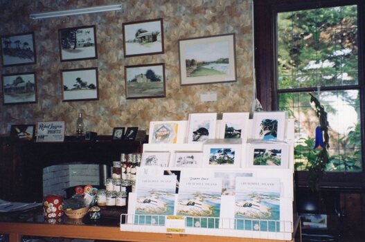 Photograph of souvenirs and display