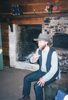 Photograph of a seated man