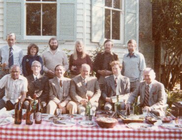 Group photograph at a picnic
