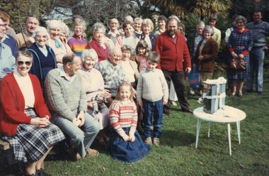 group photograph taken in the pasture