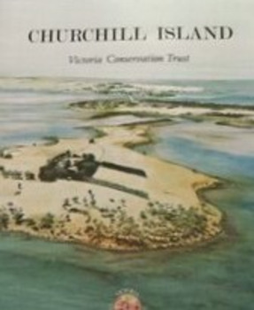 Image/aerial photograph of Churchill Island in Western Port surrounded by mud flats and receding ocean.