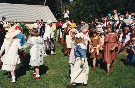 Photograph of children on paddock