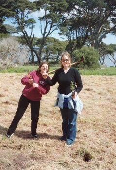 a photograph of two girls