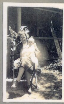 Photograph of baby and woman