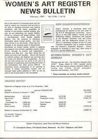 Women's Art Register Bulletin, Women's Art Register News Bulletin