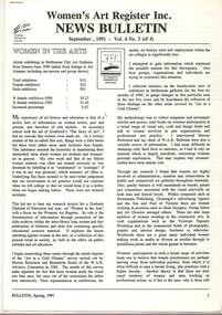 Women's Art Register Bulletin, Women's Art Register News Bulletin