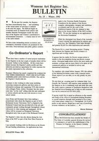 Women's Art Register Bulletin