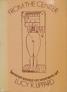 On a pink background is a central image of a woman's body with a house covering her head and bust in red. Red text appears in a semi-circle above and below this image