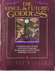 A burgundy cover with gold text above and white text below an image of a painterly winged symbol with a floating figure holding a fish on the left and a bird and a goat on the right.