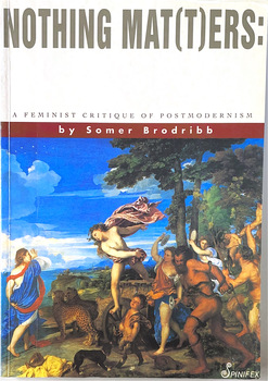 Against a bright blue sky figures poised on a rocky outcrop dance and  gesture wildly around a central semi-naked figure. Text runs across the top.