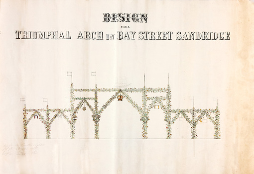 23 - Plan, Triumphal Arch, Bay Street, Sandridge, 1867