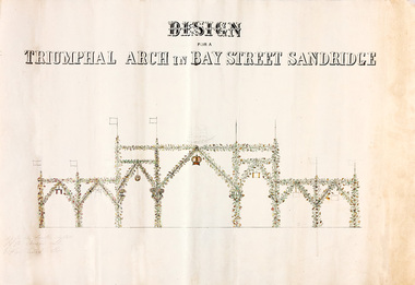 23 - Plan, Triumphal Arch, Bay Street, Sandridge, 1867
