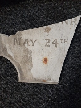 348 - Partial 1890 foundation stone, Temperance Hall, Port Melbourne