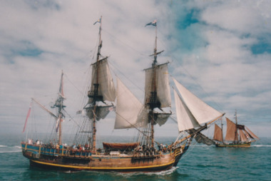 Photograph - Bounty, replica of HMAV Bounty, Bicentenary of First Fleet, 1988